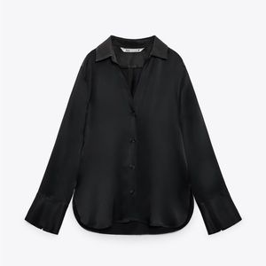 Zara satin effect shirt